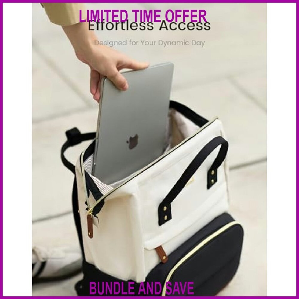 15.6 Inch Laptop Backpack Large Capacity Waterproof Work Travel Daypack - Picture 4 of 7